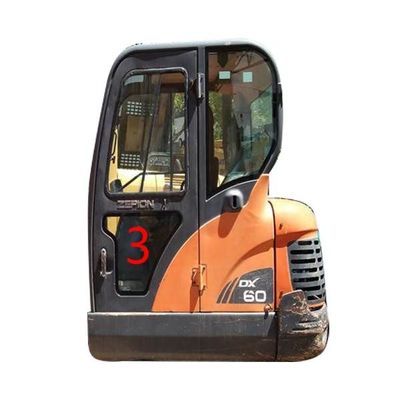 DOOSAN मिनी डिगर ग्लास रिप्लेसमेंट RoHS लेफ्ट डोर लोअर पोजिशन NO.3