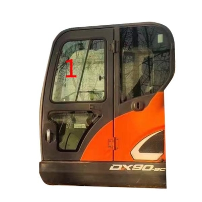 DX70 DX90-9C एक्स्कवेटर केबिन लेफ्ट साइड ग्लास स्लैंट पोजीशन नंबर 1 विंडशील्ड