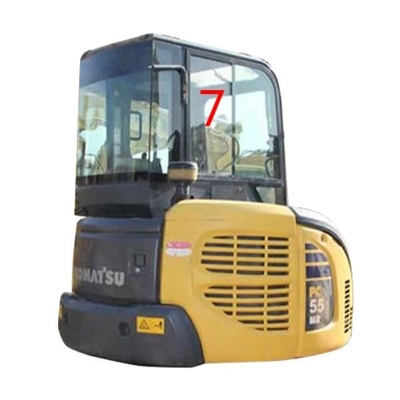 डॉट KOMATSU PC55MR एक्स्कवेटर विंडो रिप्लेसमेंट राइट साइड पोजिशन नंबर 7