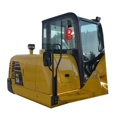 PC56-7 PC56 KOMATSU एक्स्कवेटर विंडो रिप्लेसमेंट राइट साइड पोजिशन नंबर 8