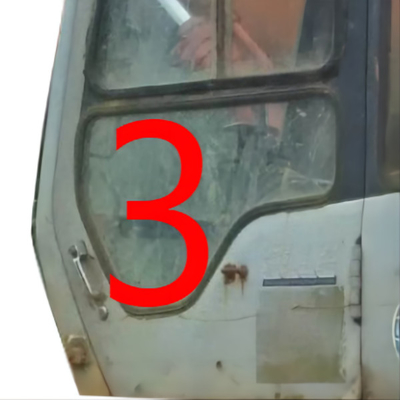 4457176 हिताची एक्स्कवेटर ग्लास कैब विंडो लेफ्ट डोर लोअर पोजिशन नं .3 टेम्पर्ड ग्लास