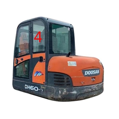 DH55 DOOSAN कैब ग्लास डिगर्स के लिए ग्रीन लेफ्ट डोर रियर पोजिशन नंबर 4