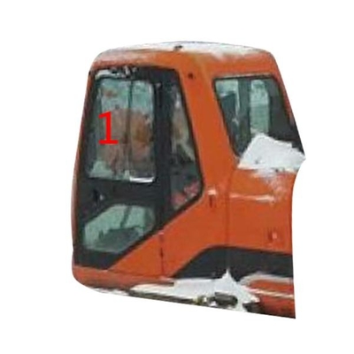 DX220LC-7 DX225LC-9 DOOSAN ग्लास लेफ्ट स्लैंट साइड पोजिशन नंबर 1 टेम्पर्ड एक्सकेवेटर कैब ग्लास