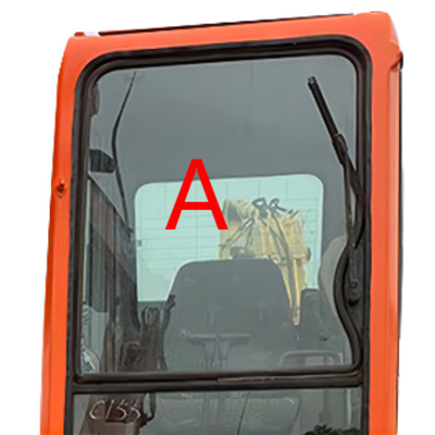 DX225LC-7 DX150LC-7 एक्स्कवेटर विंडस्क्रीन रिप्लेसमेंट DOOSAN फ्रंट अप पोजिशन A