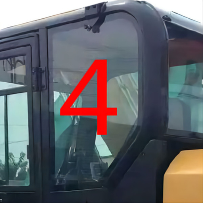 CAT307E E307E एक्स्कवेटर विंडो ग्लास कैटरपिलर कैब लेफ्ट डोर रियर पोजिशन नंबर 4