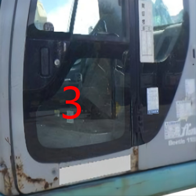 OEM KOBELCO एक्स्कवेटर ग्लास लेफ्ट डोर लोअर पोजिशन नं .3 ग्रीन विंडस्क्रीन रिप्लेसमेंट:
