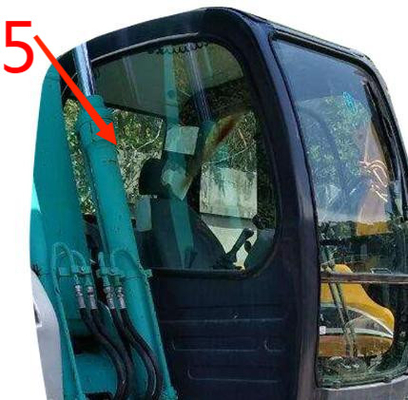 बेंट रेसिस्टेंट KOBELCO एक्सकेवेटर ग्लास ग्रीन बैक साइड पोजिशन नंबर 5
