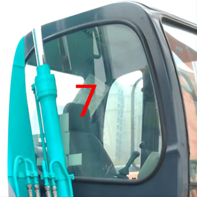 राइट साइड KOBELCO कस्टम विंडशील्ड ग्लास ग्रीन मिनी एक्स्कवेटर ग्लास
