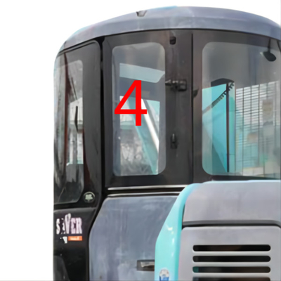 अच्छा थर्मल स्थिरता KOBELCO खुदाई ग्लास लेफ्ट डोर रियर पोजीशन NO.4