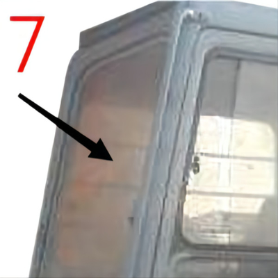 EX-1 EX120-1 EX200-1 हिताची एक्स्कवेटर ग्लास राइट साइड पोजीशन नंबर 7 टेम्पर्ड ग्लास