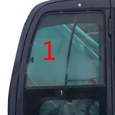 SK-6 SK-8 SK230-6 KOBELCO एक्स्कवेटर ग्लास टेम्पर्ड लेफ्ट स्लैंट साइड पोजिशन नंबर 1