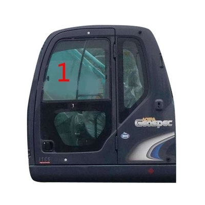 SK-6 SK-8 SK230-6 KOBELCO एक्स्कवेटर ग्लास टेम्पर्ड लेफ्ट स्लैंट साइड पोजिशन नंबर 1