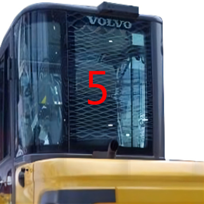 ग्रीन EW60C VOLVO एक्स्कवेटर ग्लास रिप्लेसमेंट बैक साइड NO.5 FCC