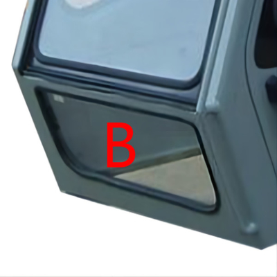755mm 310mm एक्स्कवेटर विंडस्क्रीन रिप्लेसमेंट टेम्पर्ड फ्रंट डाउन ग्लास