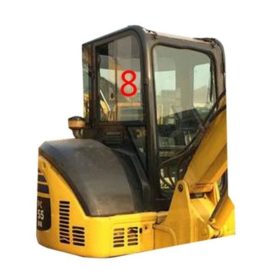 डॉट KOMATSU PC55MR एक्स्कवेटर विंडो रिप्लेसमेंट राइट साइड पोजिशन नंबर 8