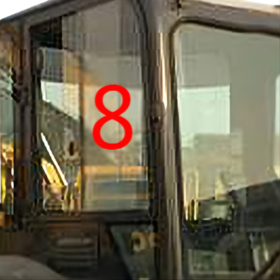 डॉट KOMATSU PC55MR एक्स्कवेटर विंडो रिप्लेसमेंट राइट साइड पोजिशन नंबर 8