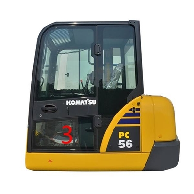 OEM KOMATSU PC6-7 PC56 कैब ग्लास लेफ्ट डोर लोअर पोजिशन NO.3 विंडो रिप्लेसमेंट: