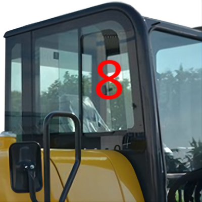 PC56-7 PC56 KOMATSU एक्स्कवेटर विंडो रिप्लेसमेंट राइट साइड पोजिशन नंबर 8