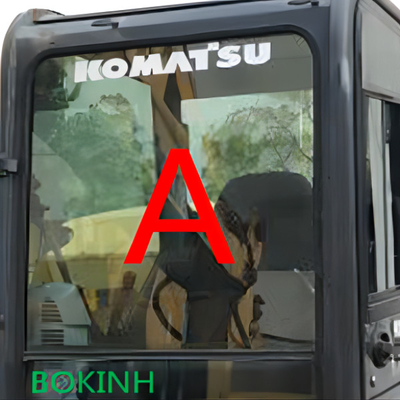 PC70-8 PC60-8 KOMATSU कैब ग्लास विंडशील्ड फ्रंट टेम्पर्ड ग्लास