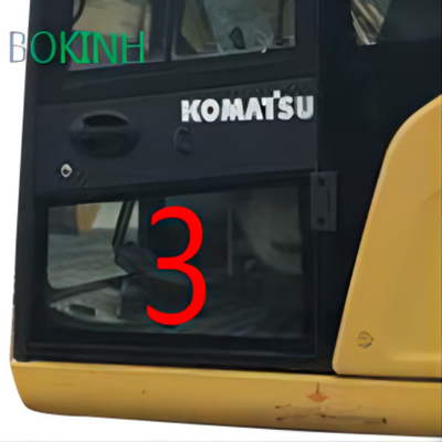 PC70-8 KOMATSU कैब ग्लास OEM लेफ्ट डोर लोअर पोजिशन NO.3 डिगर विंडो रिप्लेसमेंट: